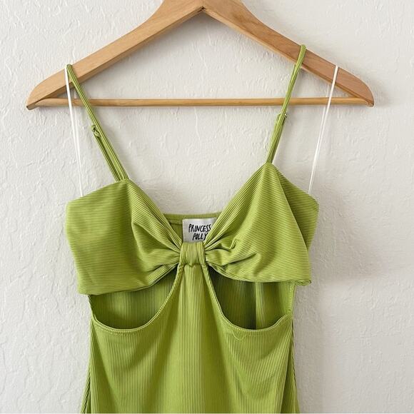 Princess Polly | Cut Out Mini Dress Green - Picture 4 of 9